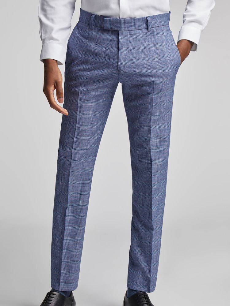 Antique Rogue Blue Hemlock Raspberry Check Trousers - Image 1 of 3 Antique Rogue Blue Hemlock Raspberry Check Trousers - Image 1 of 3