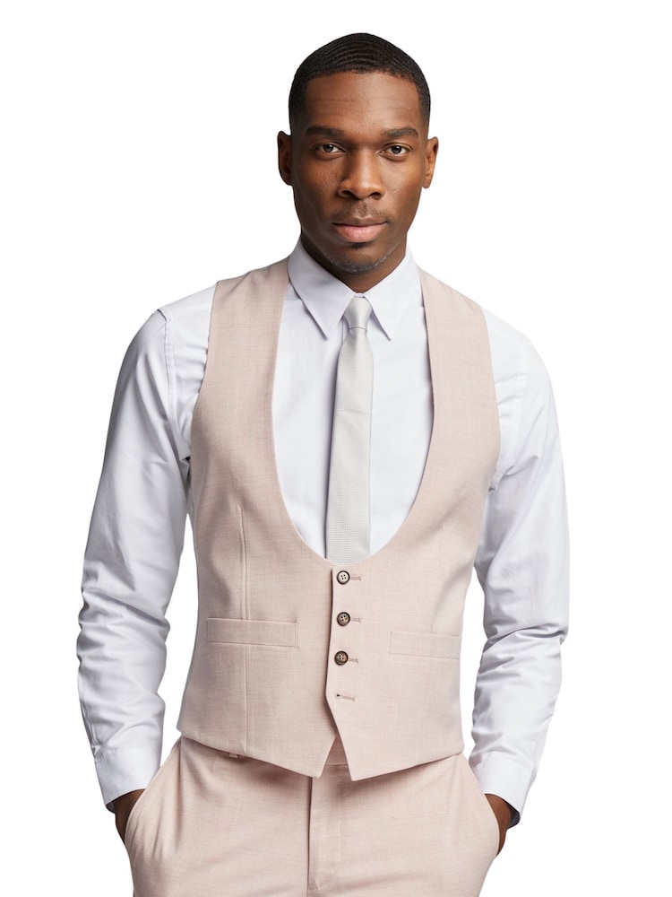 Antique Rogue Pink Plain Scoop Waistcoat - Image 1 of 1