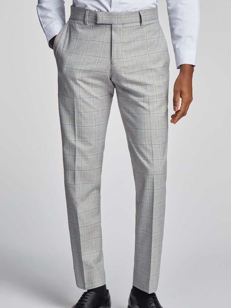 Antique Rogue Grey Putty Tonal Check Trousers - Image 1 of 4