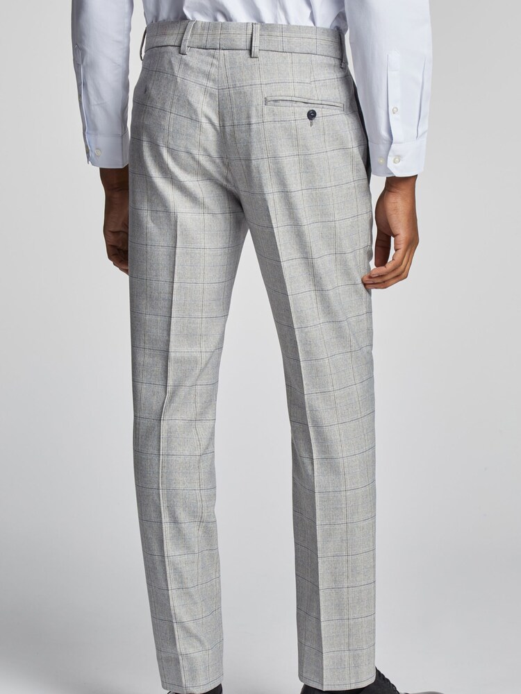 Antique Rogue Grey Putty Tonal Check Trousers - Image 2 of 4