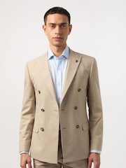 Antique Rogue Brown Slim Plain Jacket - Image 4 of 5