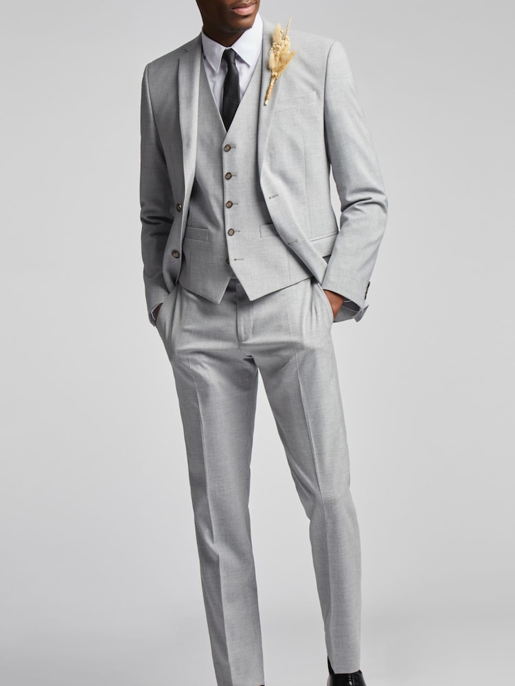 Antique Rogue Grey Plain Tailored Jacket - Image 3 of 5