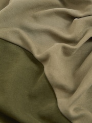 Reiss Khaki Ava Colourblock Jersey Bodycon Dress - Image 6 of 6