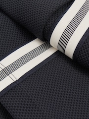 Reiss Navy Phoenix Textured Tape Drawstring Shorts - Image 6 of 6