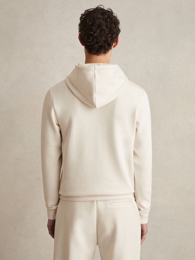 Hors blanc - Sweat à capuche en jersey interlock Reiss Fabien - Image 6 of 7
