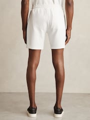 Reiss Off White Phoenix Textured Tape Drawstring Shorts - Image 5 of 6