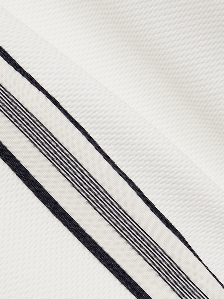 Reiss Off White Phoenix Textured Tape Drawstring Shorts - Image 6 of 6