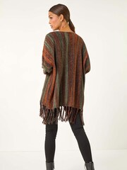 Roman Ombre Vertical Stripe Fringe Jumper - Imagem 3 de 5