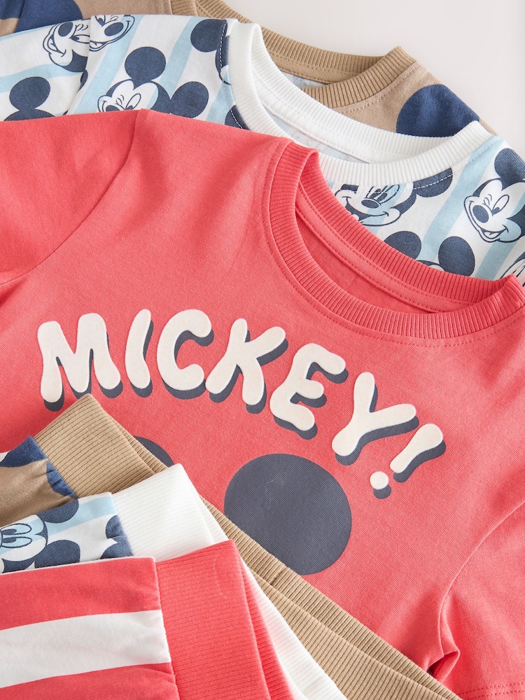Red/Blue License Mickey 100% Cotton Short Pyjamas 3 Pack (9mths-9yrs) - Image 7 of 7