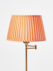 Oliver Bonas Coral Pink Walker Shade & Gold Metal Swing Arm Floor Lamp - Image 4 of 6