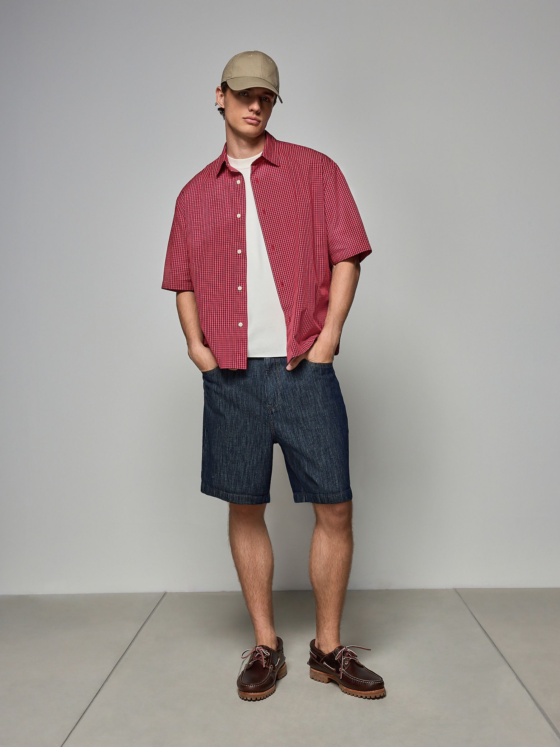 Buy Red Grid Check Short Sleeve Shirt from the Next UK online shop