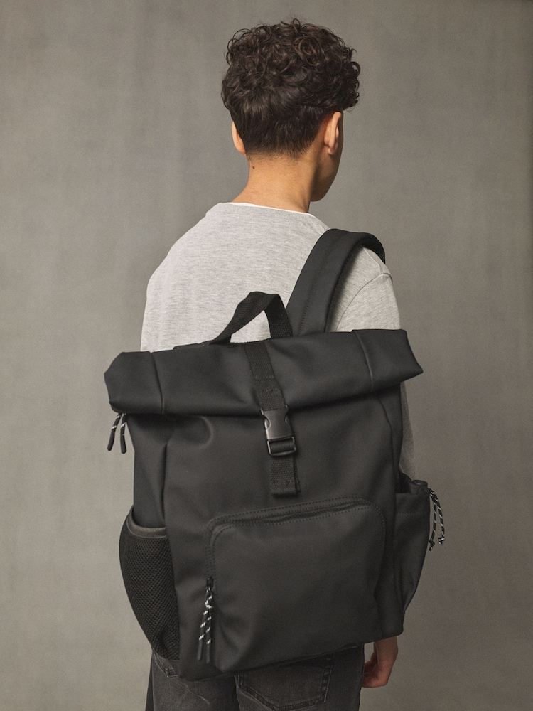 Negro - Mochila con parte superior enrollada - Imagen 1 de 11