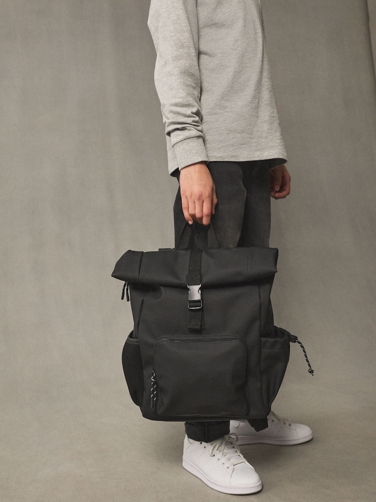 Negro - Mochila con parte superior enrollada - Imagen 2 de 11