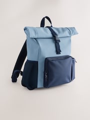 Blue - Roll Top Backpack - Image 1 of 5