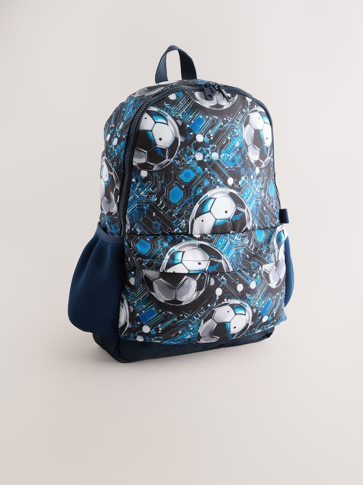 Blue Football Backpack - Image 3 of 8