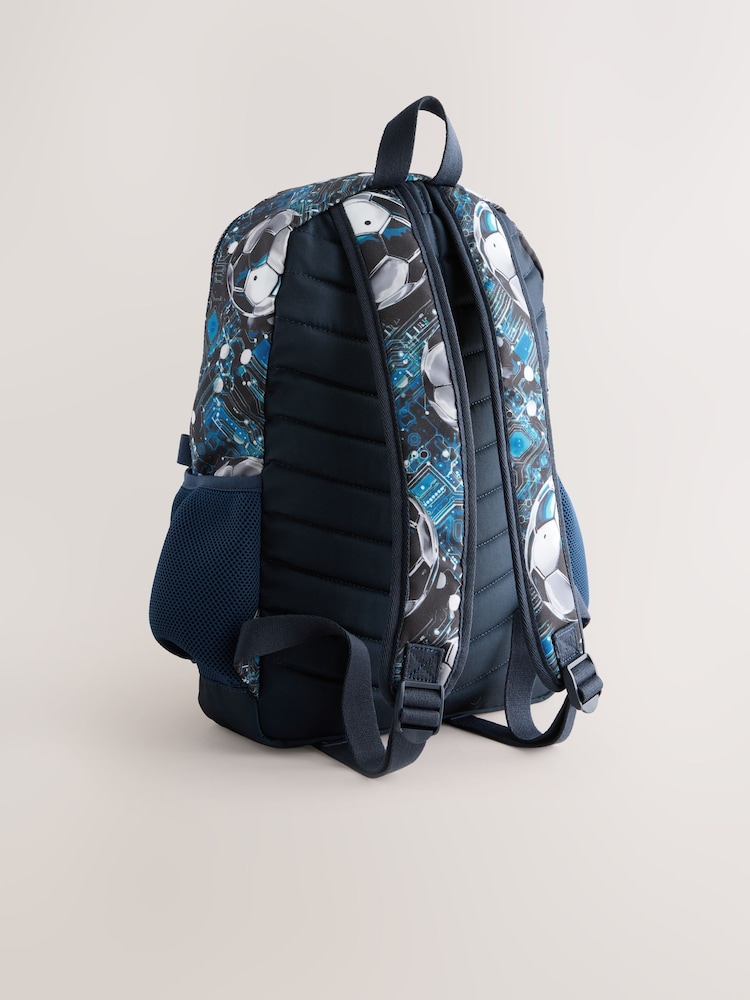 Blue Football Backpack - Image 4 of 8