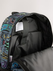 Grey Doodle Print Backpack - Image 3 of 5
