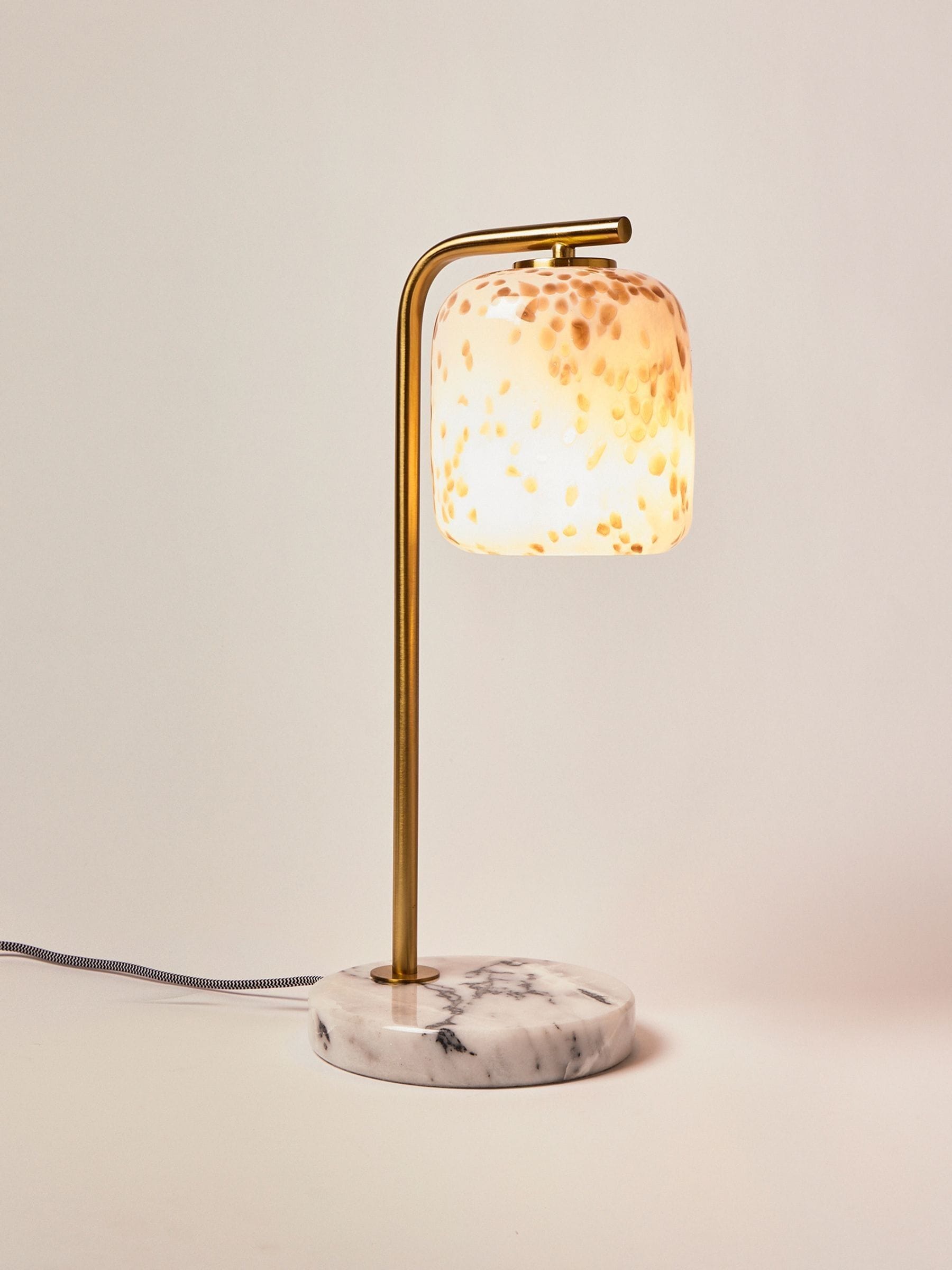 Oliver Bonas Gold Cosmo Glass Marble Desk Table Lamp Laura Ashley