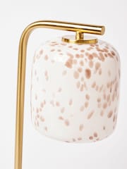 Oliver Bonas Gold Cosmo Glass & Marble Desk & Table Lamp - Image 3 of 4