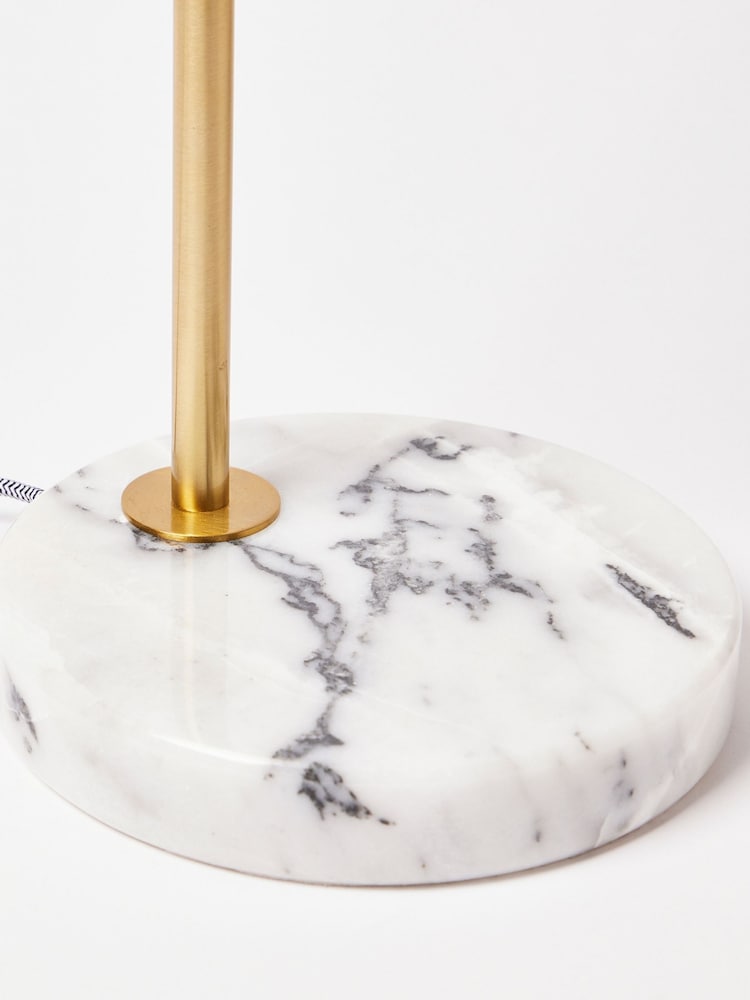 Oliver Bonas Gold Cosmo Glass & Marble Desk & Table Lamp - Image 4 of 4