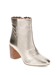 Jones Bootmaker Gold Laurenza Block-Heeled Ankle Boots - Image 3 of 5