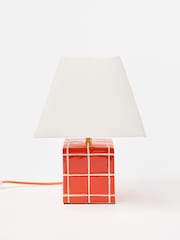 Oliver Bonas Red Tuile Ceramic Desk & Table Lamp - Image 2 of 5