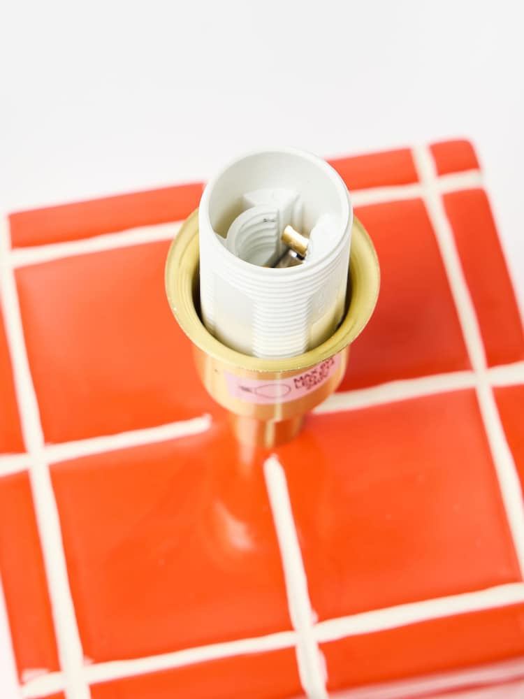 Oliver Bonas Red Tuile Ceramic Desk & Table Lamp - Image 5 of 5