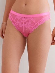 Pink/Green/Cream Lace Knickers 3 Pack - Image 3 of 12