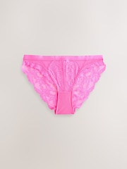 Pink/Green/Cream Lace Knickers 3 Pack - Image 8 of 12