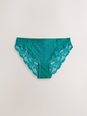 Pink/Green/Cream Lace Knickers 3 Pack - Image 9 of 12