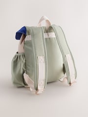 Sage Green Colourblock Small Backpack - Image 4 of 9