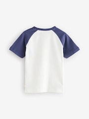 Little Bird by Jools Oliver Navy Rainbow Raglan Short Sleeve T-Shirt - Image 2 of 7