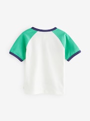 Verde - Camiseta de manga corta raglán arcoíris de Little Bird by Jools Oliver - Imagen 8 de 9