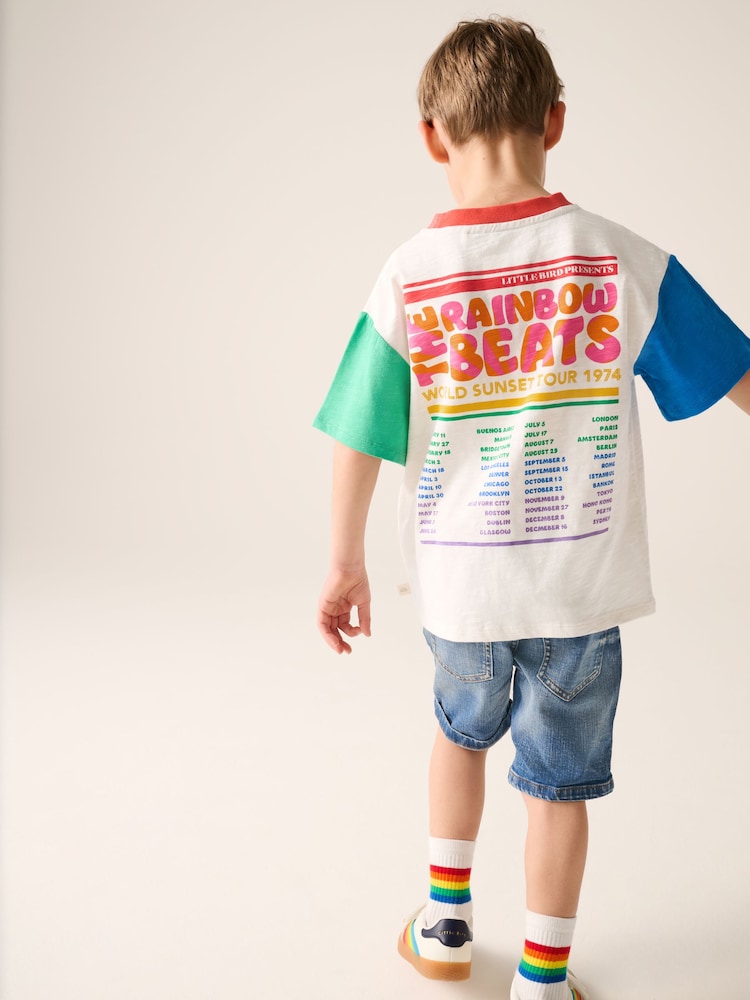 Little Bird by Jools Oliver Multi Oversized Short Sleeve T-Shirt - Image 5 of 6