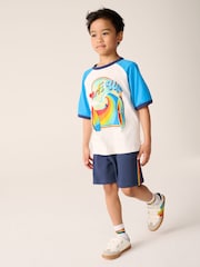 Little Bird by Jools Oliver Blue/White Top and Short Set - Image 4 of 13