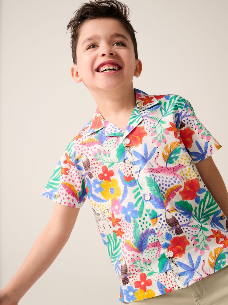 Little Bird by Jools Oliver White Rainbow Safari Shirt - Image 1 of 7