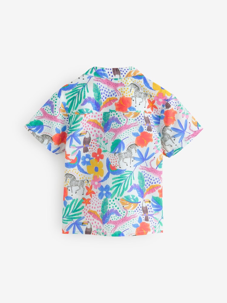 Little Bird by Jools Oliver White Rainbow Safari Shirt - Image 7 of 7