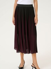 Kaffe Red KAlarke Elastic Waist Midi Skirt - Image 1 of 5