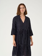 Kaffe Liv Pinstripe Dress - Image 1 of 5