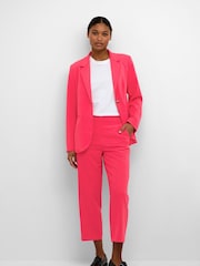 Kaffe Kasakura HW Cropped Relaxed Fit High Waist Length Regular Leg Trousers - Image 2 of 5