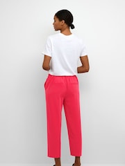 Kaffe Kasakura HW Cropped Relaxed Fit High Waist Length Regular Leg Trousers - Image 3 of 5