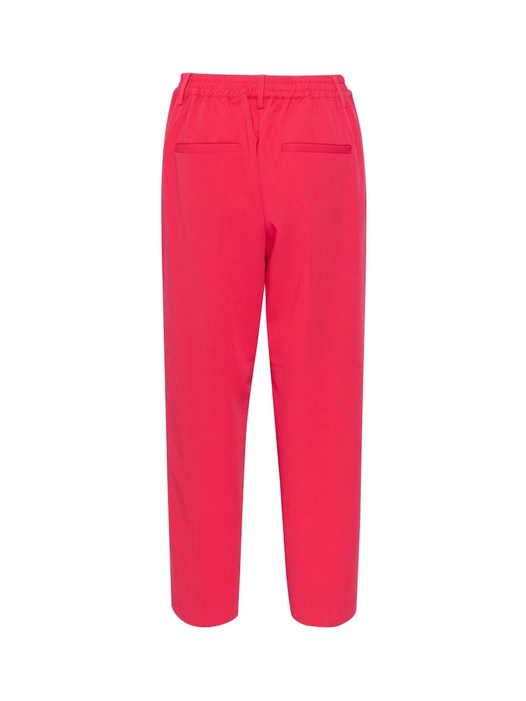 Kaffe Kasakura HW Cropped Relaxed Fit High Waist Length Regular Leg Trousers - Image 5 of 5