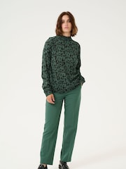 Kaffe KAluna High Neck Regular Fit Black Blouse - Image 2 of 5