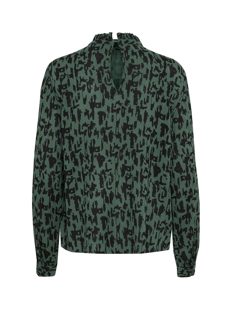 Kaffe KAluna High Neck Regular Fit Black Blouse - Image 5 of 5