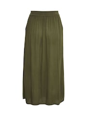 Kaffe Sally Elastic Waist Maxi Green Skirt - Image 5 of 5