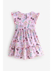 Little Bird by Jools Oliver Lilac Purple Sunglasses Frilled Sleeve Tiered Dress - Image 6 of 8