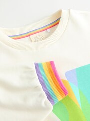Little Bird by Jools Oliver Multi Rainbow Love Sweatshirt - Image 18 of 21