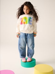Little Bird by Jools Oliver Multi Rainbow Love Sweatshirt - Image 8 of 21
