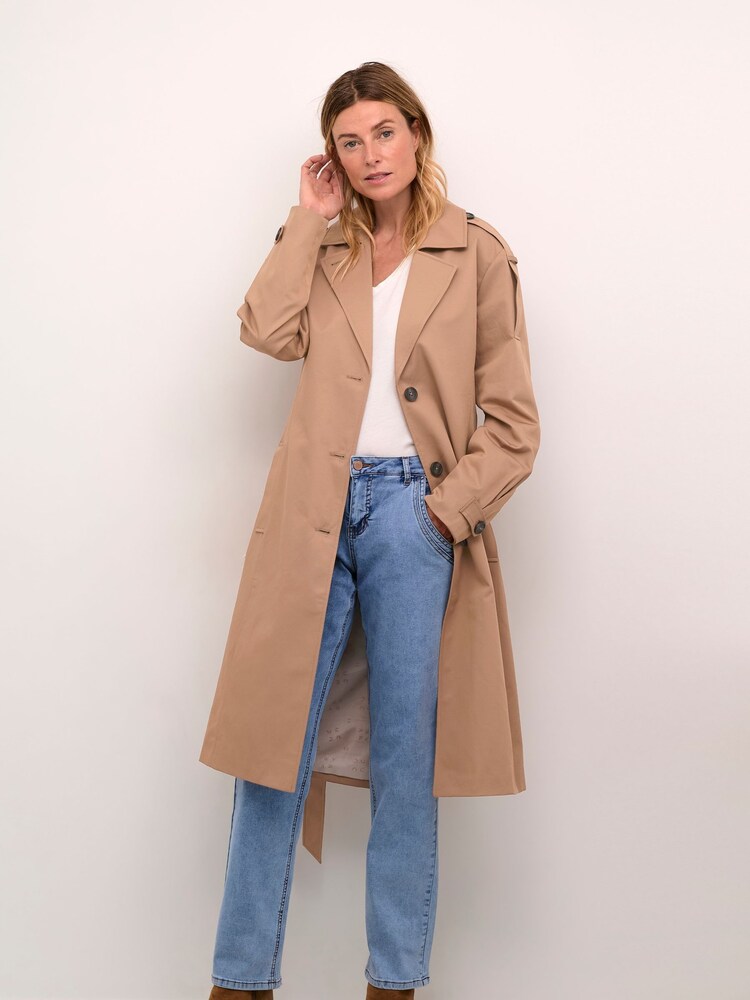 Cream CRRea Classic Trench Brown Coat - Image 1 of 1