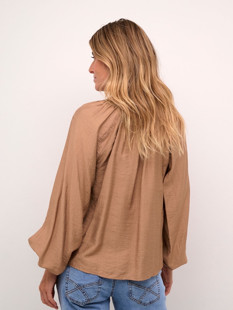 Cream CRMila Long Sleeve Brown Blouse - Image 2 of 6